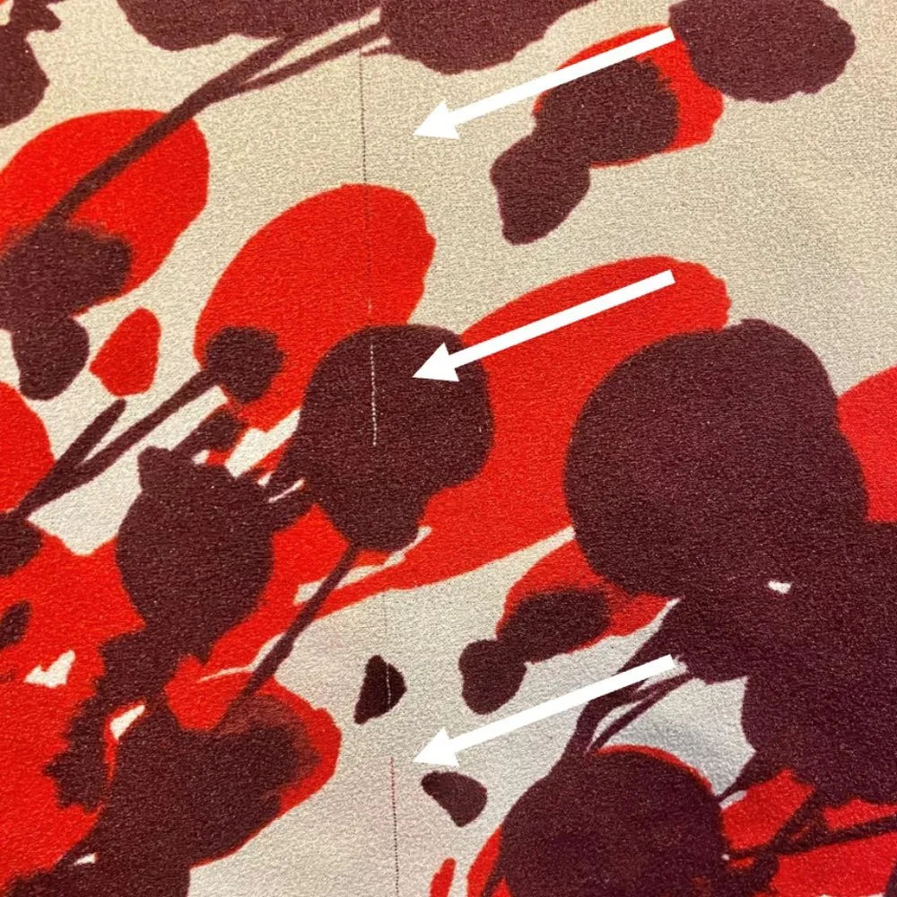 J.Crew Abstract Red/Rust Blouse, Size Small - Picture 3 of 4